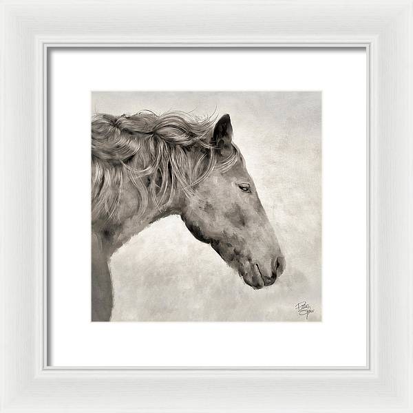 J Horse Square  - Framed Print